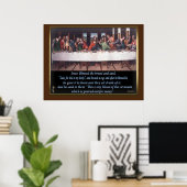 Jezus het laatste schilderij van het suikerdoek poster (Thuiskantoor)