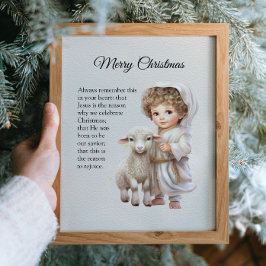 Jezus het Lam Gods Kerstmis Poster