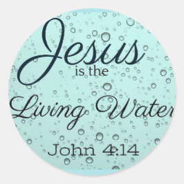 Jezus het Levende Water Ronde Sticker