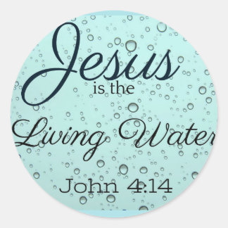 Jezus het Levende Water Ronde Sticker