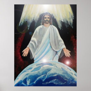 Jezus, het licht van de Christelijke wereld kunsta Poster