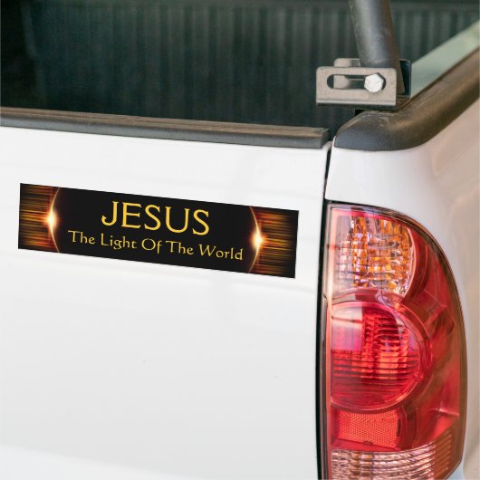 Jezus, het licht van de wereld bumpersticker (Op Truck)