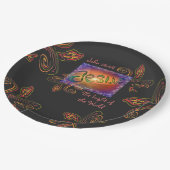 Jezus Het licht van de wereld Papieren Bordje (Gekanteld)