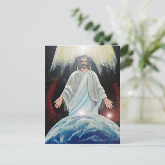 Jezus, het licht van de wereldpostkaart briefkaart (Staand voorkant)