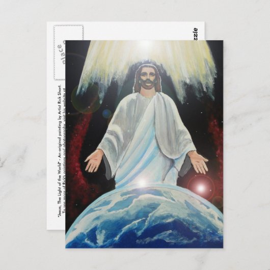 Jezus, het licht van de wereldpostkaart briefkaart (Voorkant / Achterkant)