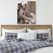 Jezus Het wassen van de voeten van Zijn discipelen Canvas Afdruk (Insitu (Slaapkamer))