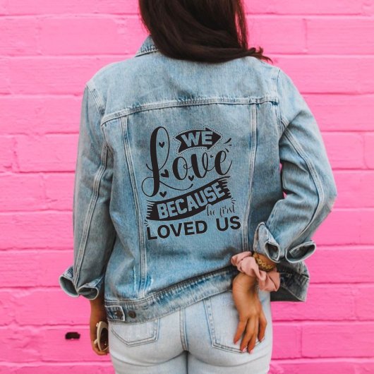 Jezus hield van ons Religieuze Vrouwen Denim Jacket