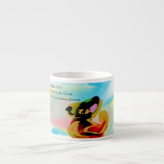 Jezus hier espresso kop (Voorkant)