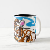 Jezus hier tweekleurige koffiemok (Voorkant rechts)