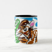 Jezus hier tweekleurige koffiemok (Center)