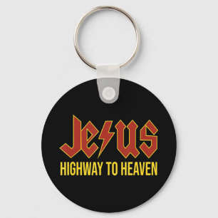 Jezus Highway to Heaven Christelijk Gift T-ShirtJe Sleutelhanger