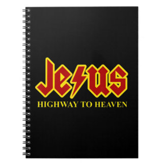 Jezus Highway to Heaven Funny Christelijke T-Shirt Notitieboek
