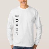 Jezus Hij heeft mijn rug. T-shirt (Voorkant)