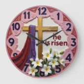 Jezus Hij Is Opgestaan Pasen Grote Klok (Voorkant)