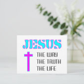 Jezus, hoe de waarheid het leven is briefkaart (Staand voorkant)