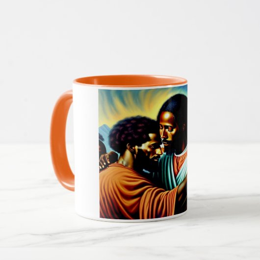 Jezus hoort een Blind Man Combo Mok (Voorkant links)