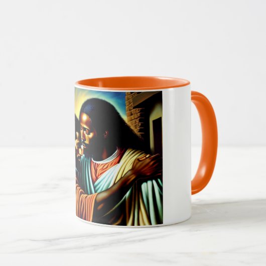 Jezus hoort een Blind Man Combo Mok (Voorkant rechts)