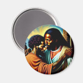 Jezus hoort een Blind Man Magnet (Voorkant / Achterkant)