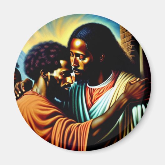 Jezus hoort een Blind Man Magnet (Voorkant)