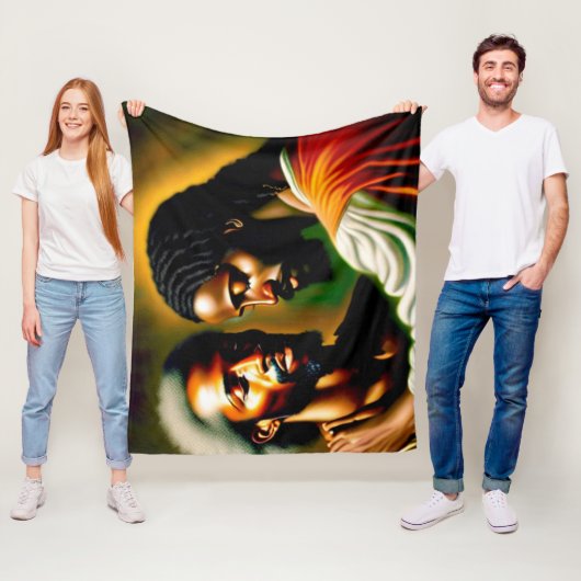 Jezus hoort een blinde Man II-knuppel Fleece Deken (In situ)