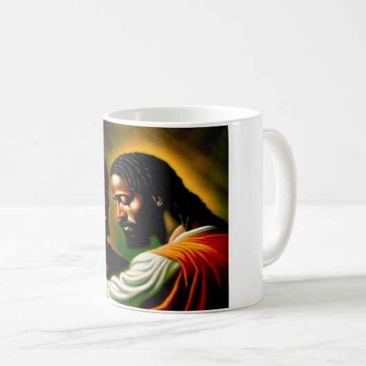 Jezus hoort een blinde Man II koffie Mok (Voorkant rechts)