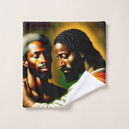 Jezus hoort een blinde Man II wasdoek Washandje