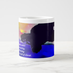 Jezus hoort grote koffiekop