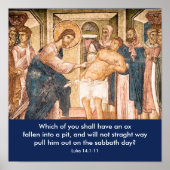 Jezus hoort Man met Dropsy - Poster (Voorkant)