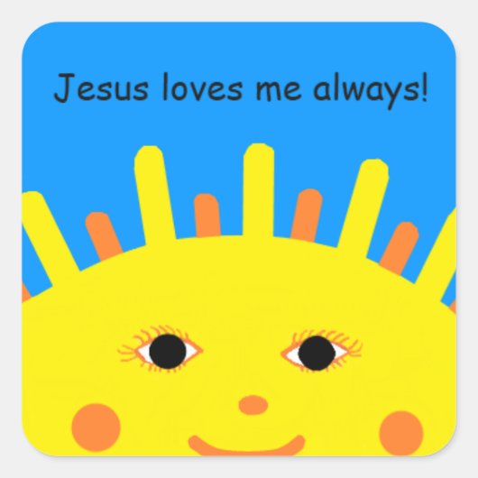Jezus houdt altijd van mij Sticker (Voorkant)