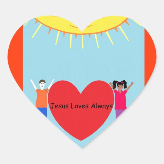 Jezus houdt altijd van Sticker (Voorkant)