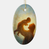 Jezus houdt baby-versiering aan keramisch ornament (Rechts)