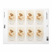 Jezus houdt babysdoop retouradreslabel etiket (Full Sheet)