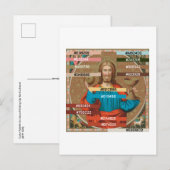 Jezus houdt de Eucharist vast (SNV 050) Briefkaart (Voorkant / Achterkant)