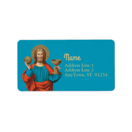 Jezus houdt de Eucharist vast (SNV 050) Etiket