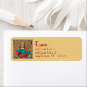 Jezus houdt de Eucharist vast (SNV 050) Etiket (Insitu)