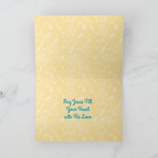 Jezus houdt de Eucharist vast (SNV 050) Kaart (Binnen)