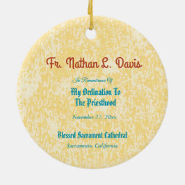 Jezus houdt de Eucharist vast (SNV 050) Keramisch Ornament