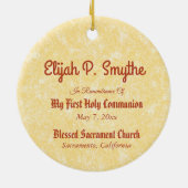 Jezus houdt de Eucharist vast (SNV 050) Keramisch Ornament (Achterkant)