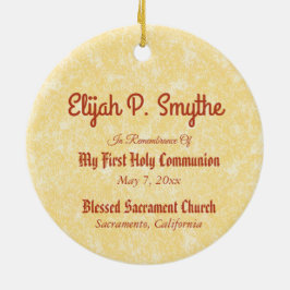 Jezus houdt de Eucharist vast (SNV 050) Keramisch Ornament