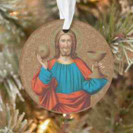 Jezus houdt de Eucharist vast (SNV 050) Ornament