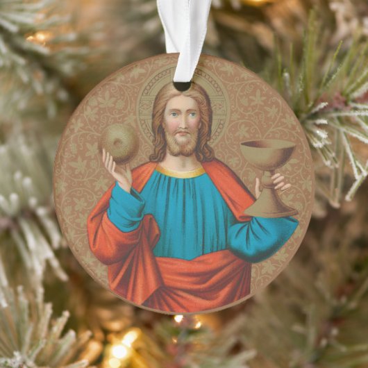 Jezus houdt de Eucharist vast (SNV 050) Ornament (Boom)