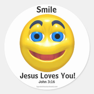 Jezus houdt ervan dat je het aanpast ronde sticker