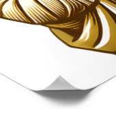 Jezus houdt gouden kruis in devotie poster (Hoek)