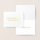 Jezus houdt heel veel van je! folie kaarten (Display)