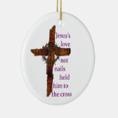 Jezus houdt hem niet vast aan het kruis keramisch ornament (Rechts)