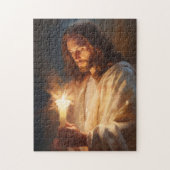 Jezus houdt kaars puzzel legpuzzel (Verticaal)