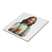 Jezus houdt lang van koffie tegeltje (Zijkant)