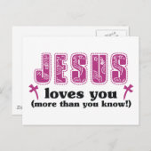 Jezus houdt meer van je dan je weet briefkaart (Voorkant / Achterkant)