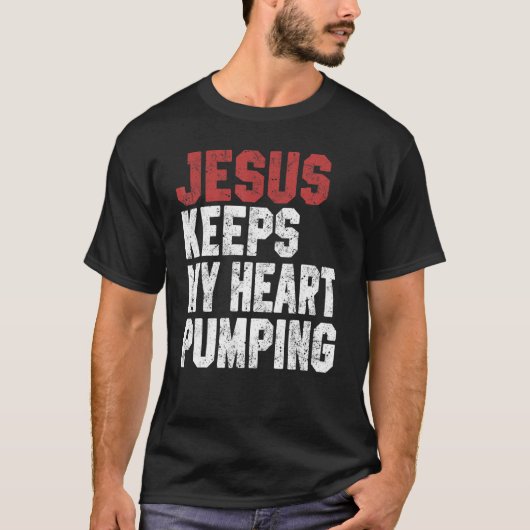 Jezus houdt mijn hartstochtelijk pompende Christel T-shirt (Voorkant)