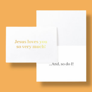 Jezus houdt ontzettend veel van je! folie kaarten